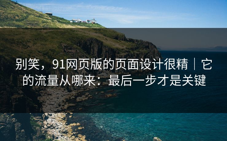 别笑，91网页版的页面设计很精｜它的流量从哪来：最后一步才是关键